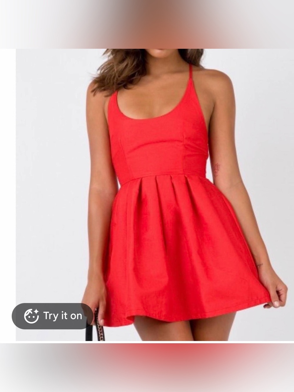 Princess Polly red fit-and-flare mini dress